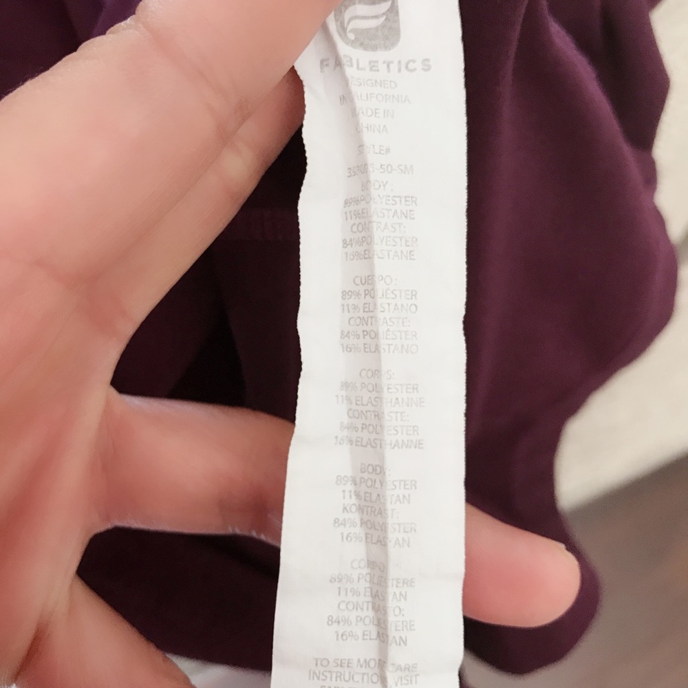 💪 Fabletics Leon Racerback Tank Top - Dark Plum - Picture 6 of 8
